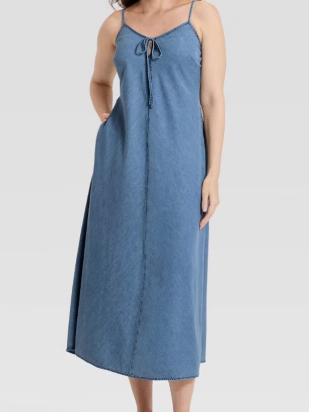 Universal thread chambray maxi or midi dress xs nwt cotton